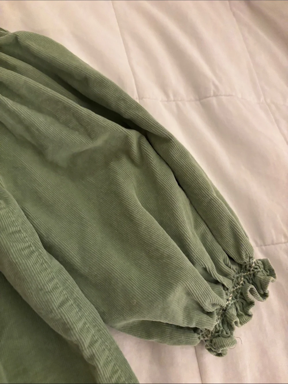 Mom & Me Girls' Olive Green Smocked Long-Sleeve Dress Sz 3T NWOT